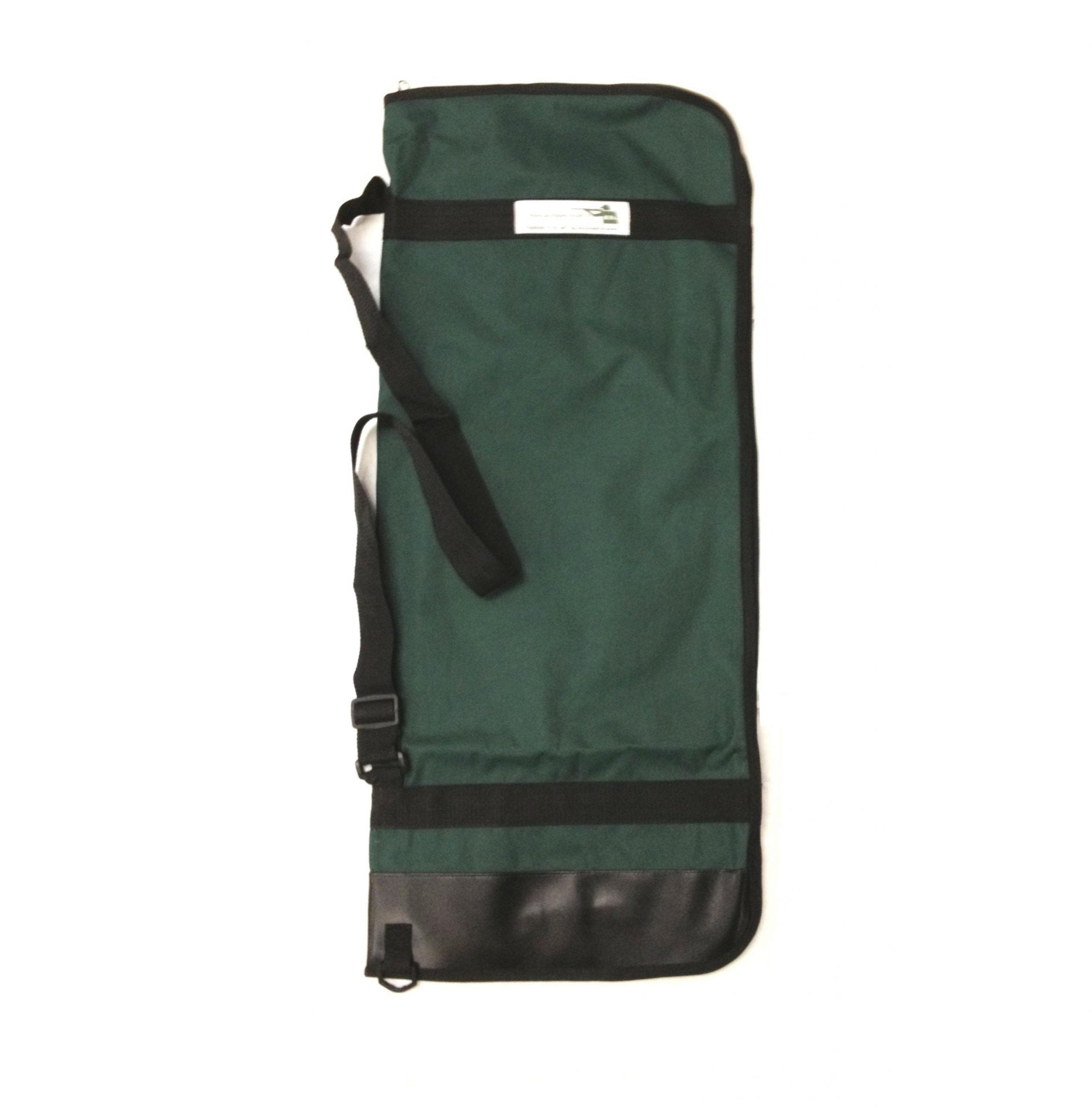 Echo Magnet Bag in camouflage or green with multiple pockets and adjustable strap, designed for outdoor and hunting use.