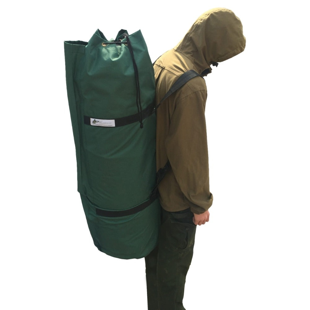 Green ECHO Mega Pro Holdall kit bag with sturdy handles and spacious interior, ideal for sports or travel gear.