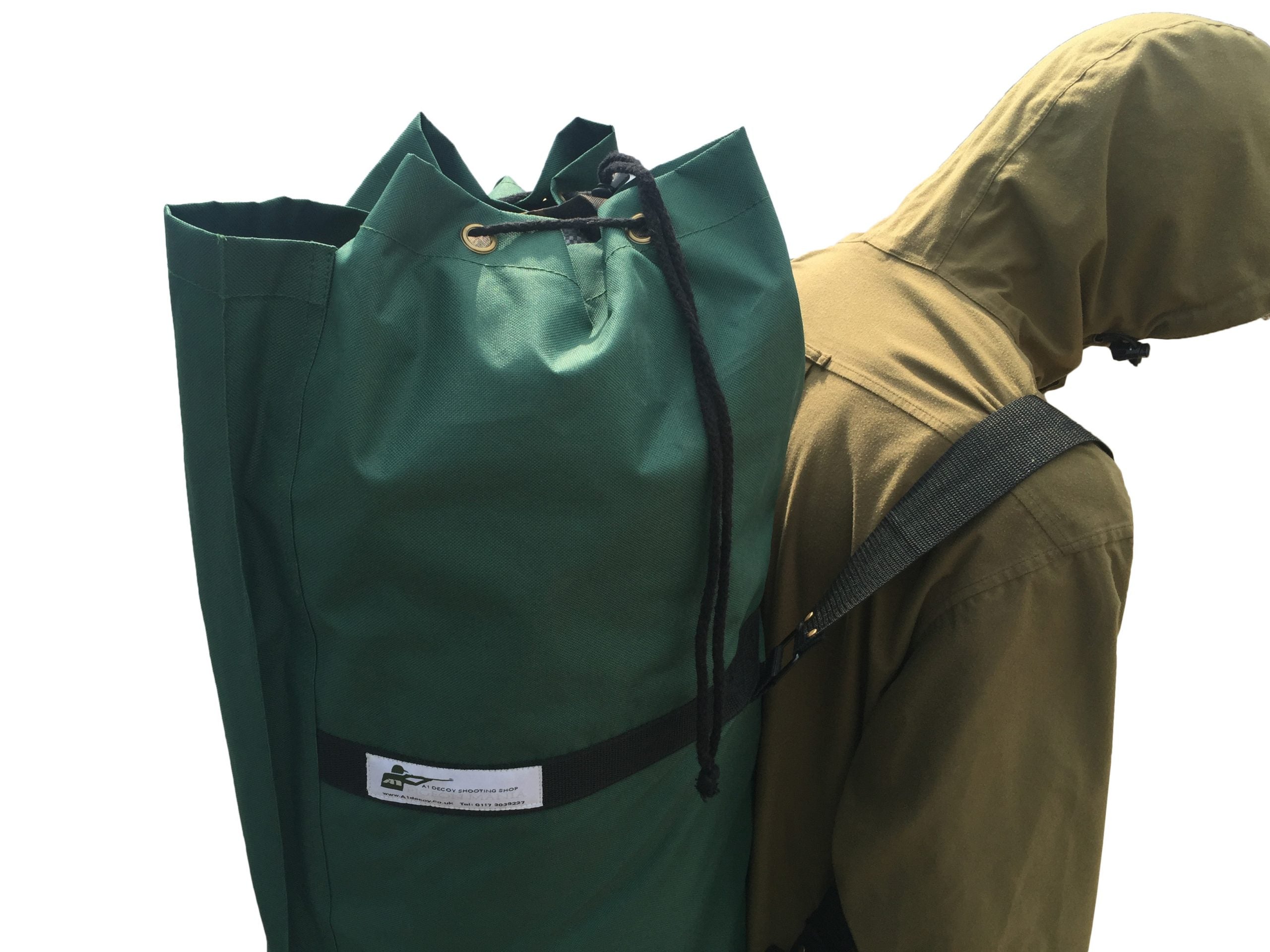Green ECHO Mega Pro Holdall kit bag with multiple compartments and sturdy handles, designed for durable travel and storage.