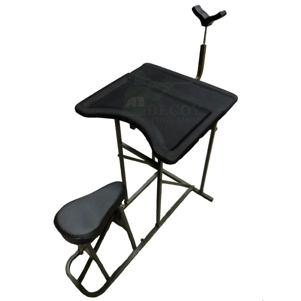 Echo shooting bench table with rifle rest, sturdy outdoor shooting accessory for stability and accuracy during target practice.