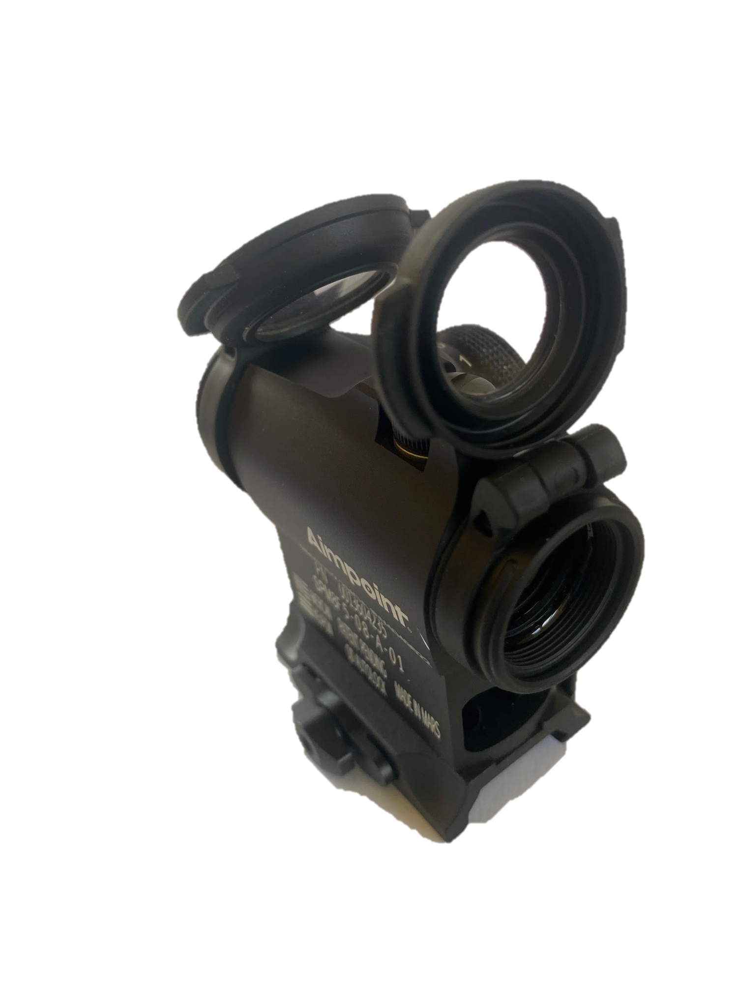 EDGAR Aimpoint H2 2MOA quick-release mount on a high Weaver Picatinny rail for tactical rifles and firearm accessories
