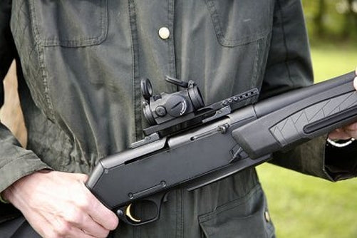 EDGAR Aimpoint Micro H-2 2 Moa red dot sight mounted on Leupold QR mount, compact tactical firearm optic.