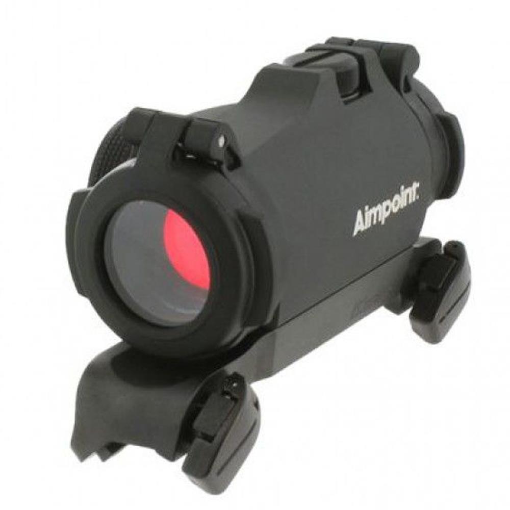 EDGAR AIMPOINT MICRO H-2 Blaser saddle mount sight installed on a firearm, showcasing the compact rifle scope and mounting system