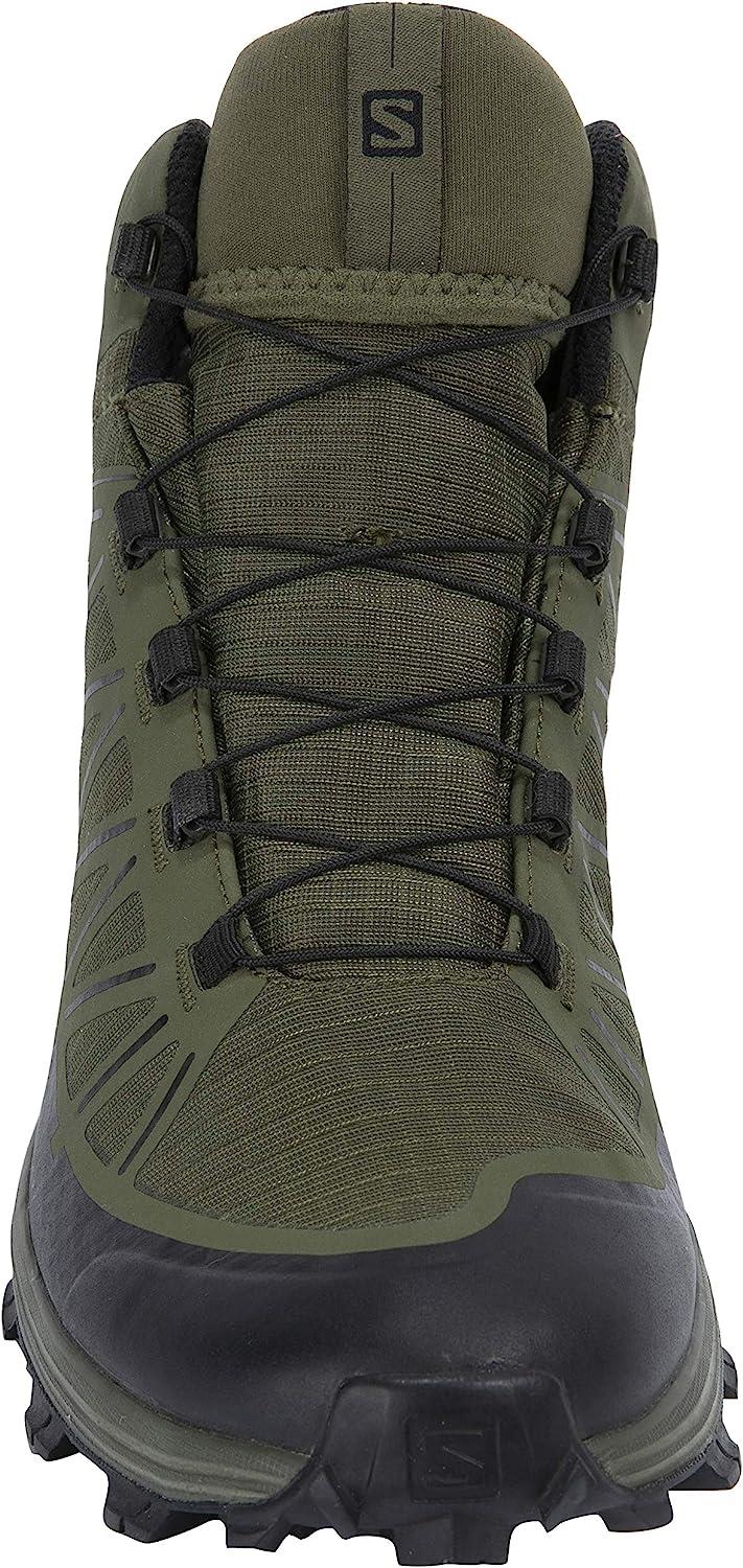 Salomon men's Speed Assault military and tactical boot in size 10 with durable black leather and rugged sole, EDGAR brand.
