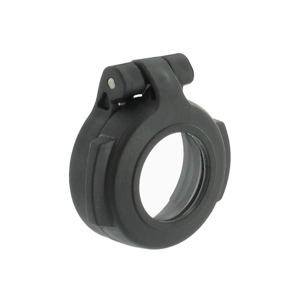 EDGAR Aimpoint H2 flip-up lens cover with black exterior, designed to protect Aimpoint H2 rifle scope lenses.
