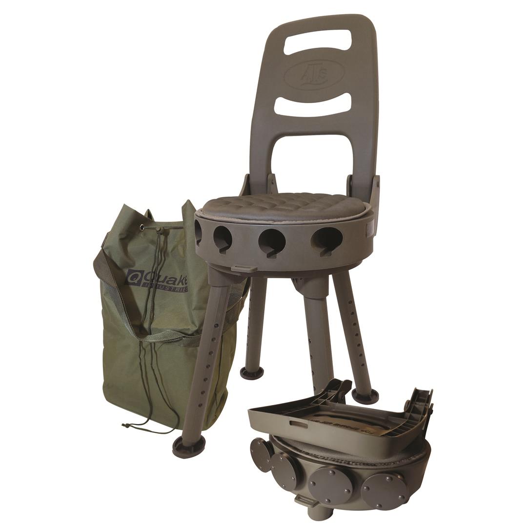 EDGAR Bergara folding shooting chair with all-terrain swivel seat, portable and lightweight for comfortable outdoor shooting.