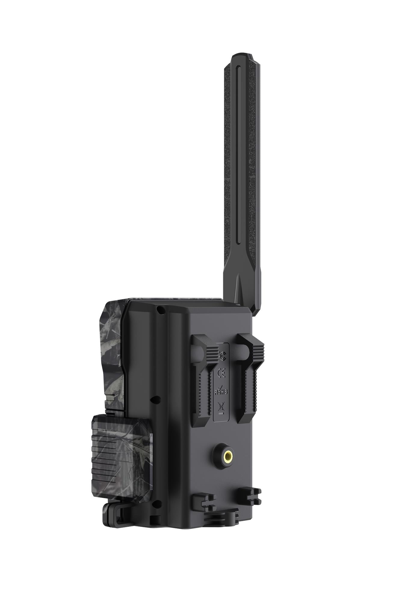 ELITE HIKMICRO Trail Camera M15 4G with motion sensor, mounted outdoors showing its compact design and lens for wildlife monitoring