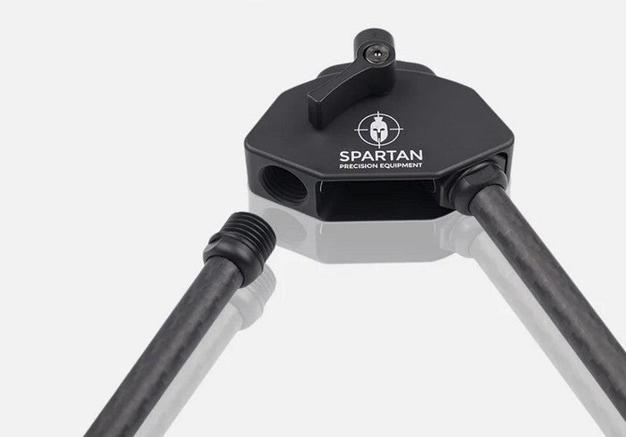 ELITE Spartan Javelin Lite bipod, standard 7.2-inch length, lightweight aluminum construction, mounted on a firearm for stability