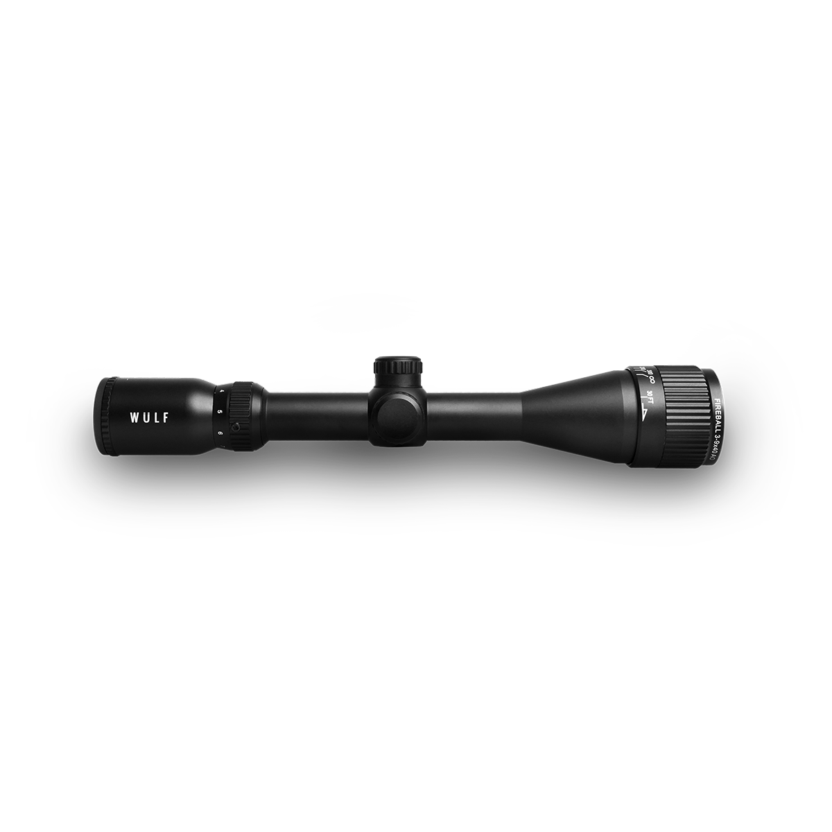 ELITE WULF Fireball 3-9x40 rifle scope with free dovetail mounts, featuring adjustable zoom and clear optics for accurate targeting