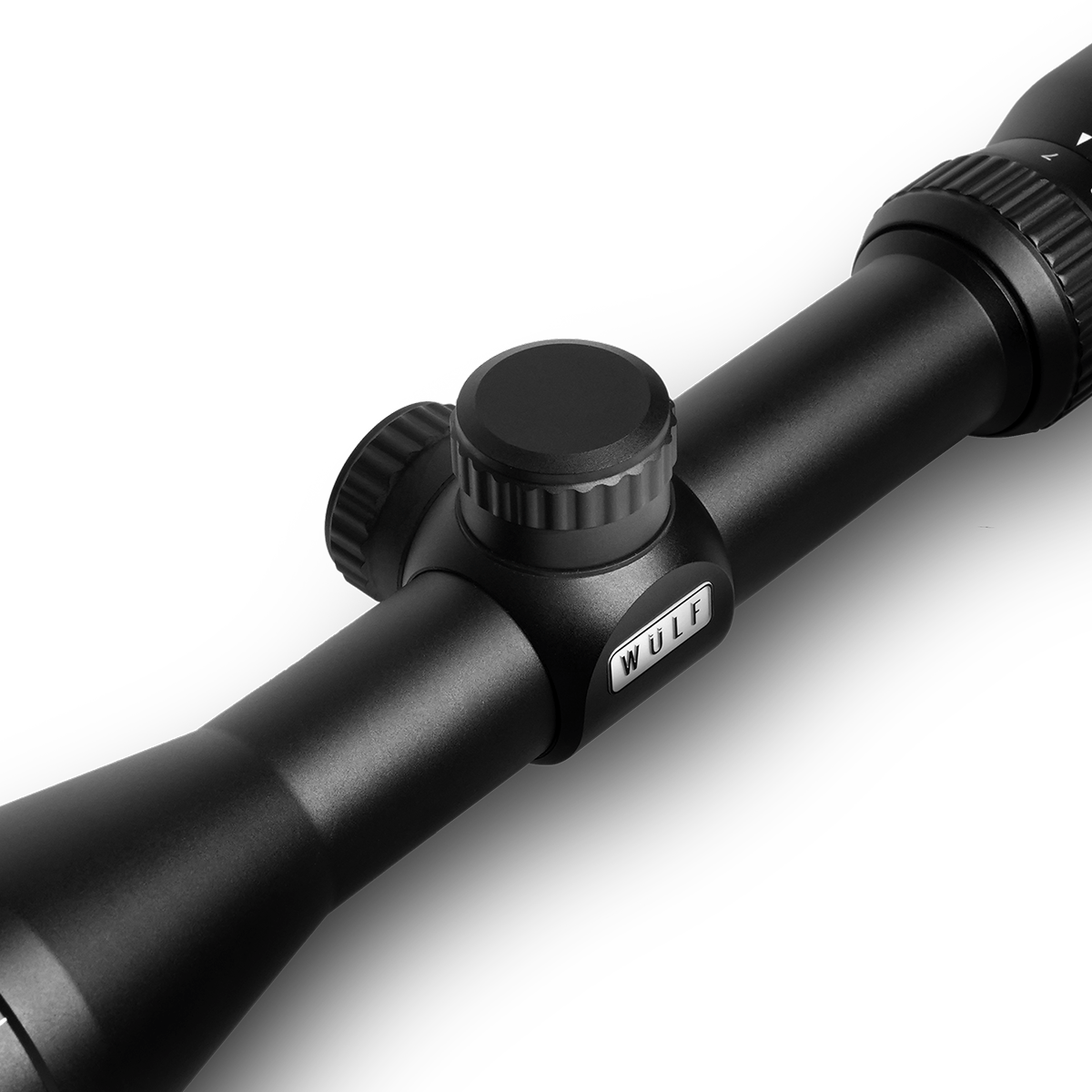 ELITE WULF Fireball 4-12x50 rifle scope with free dovetail mounts, featuring adjustable zoom and lens for precision shooting.