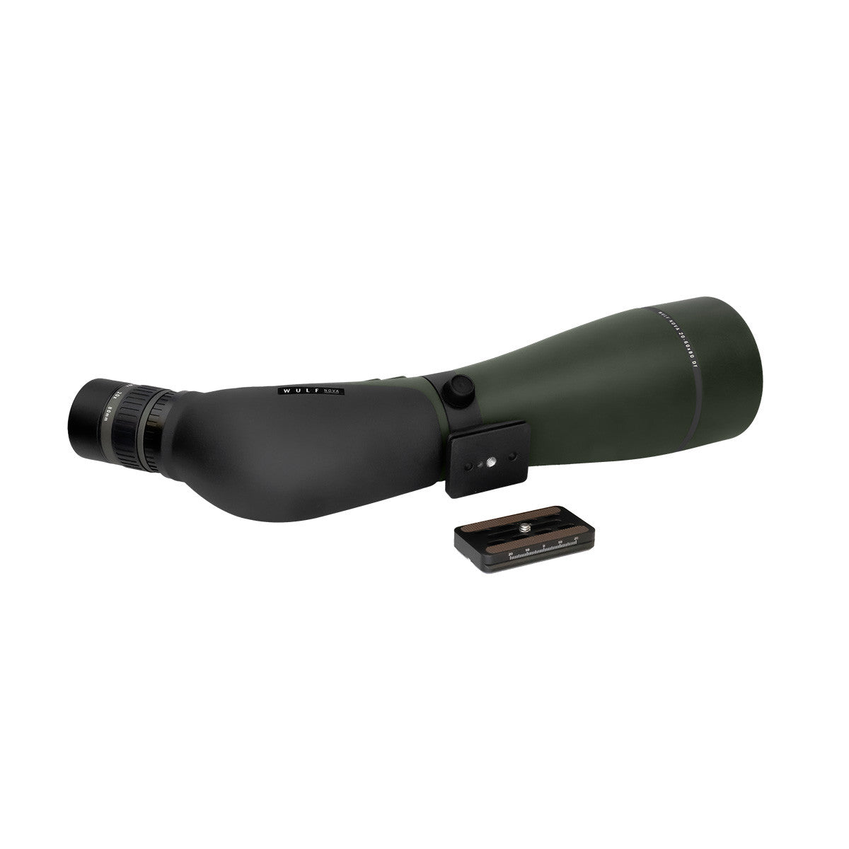 ELITE WULF Nova 20-60DF spotting scope with adjustable zoom lens, tripod mount, and durable design for birdwatching and nature observation.