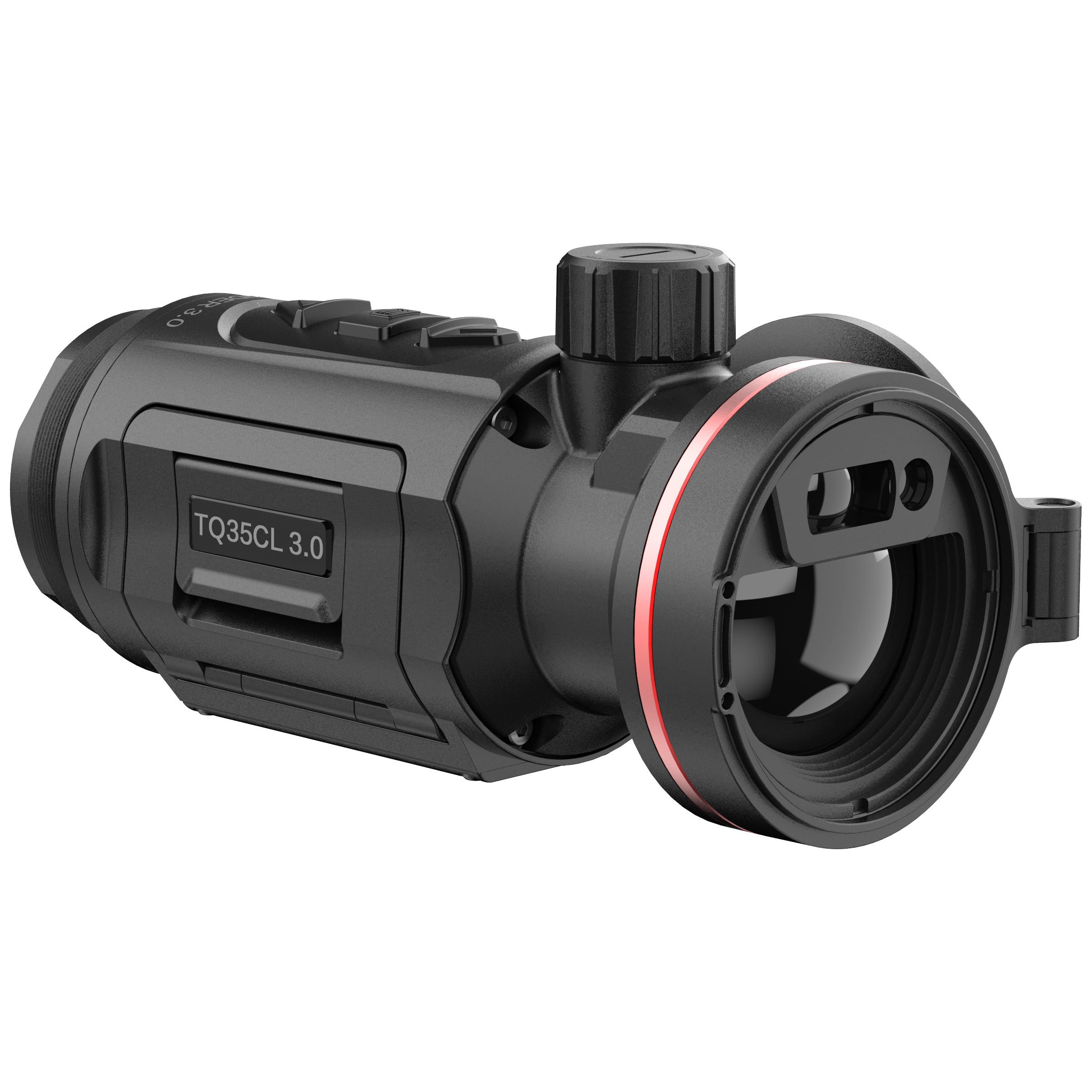 ELITE HIKMICRO Thunder 3.0 TQ35CL thermal front clip-on with laser rangefinder, compact optics device for thermal imaging.