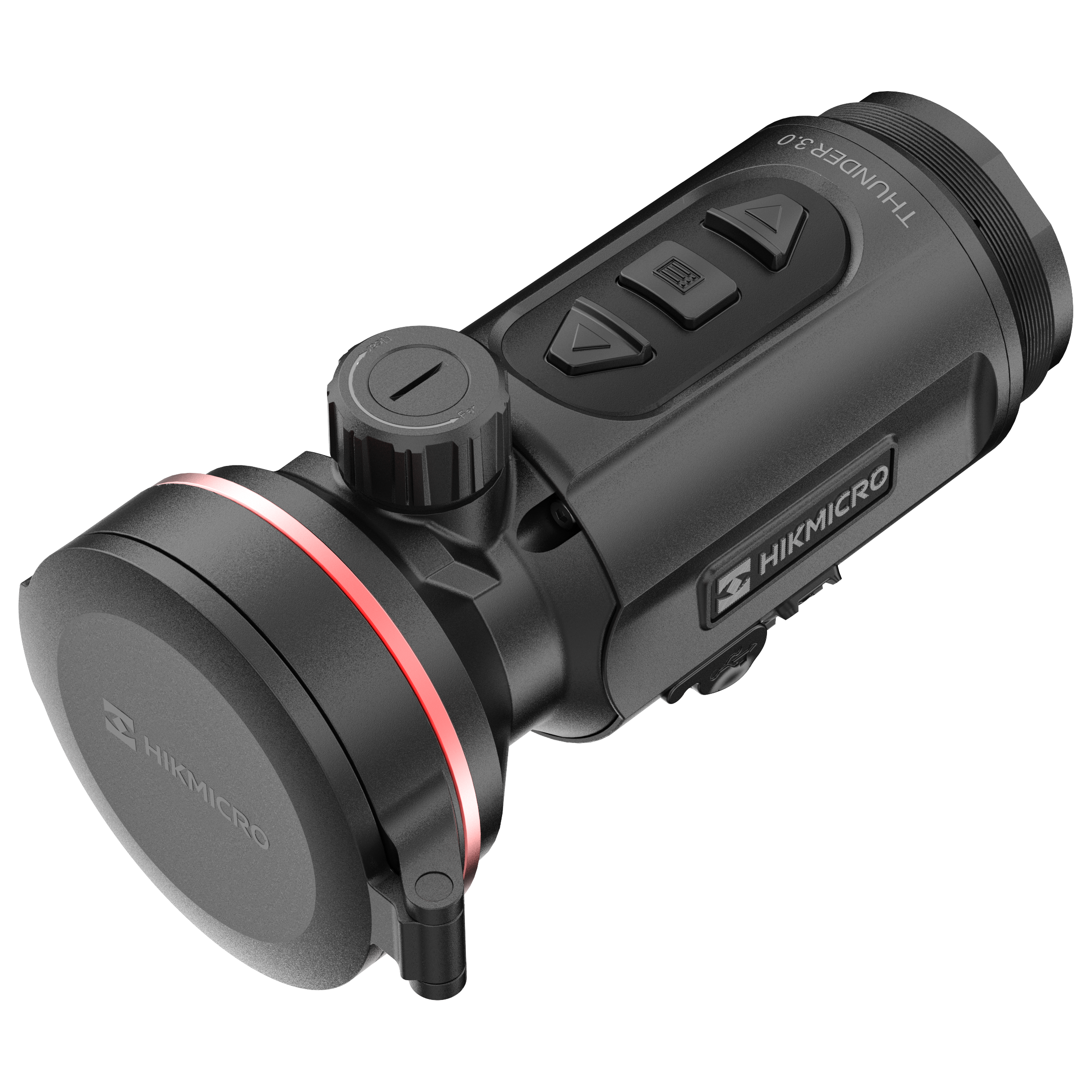 ELITE HIKMICRO Thunder 3.0 TQ50CL thermal front clip-on with laser rangefinder, compact optics device for thermal imaging.