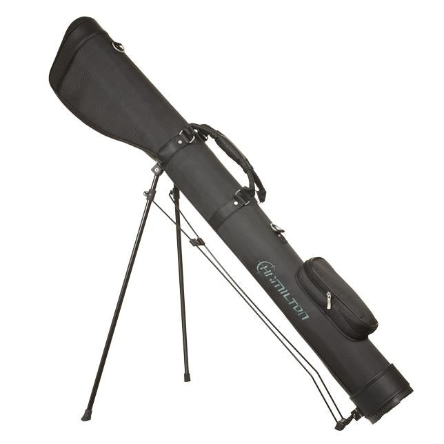 Hamilton Slip Stand for clay pigeon shooting, green shotgun slip stand with integrated legs, designed for stability and easy setup.