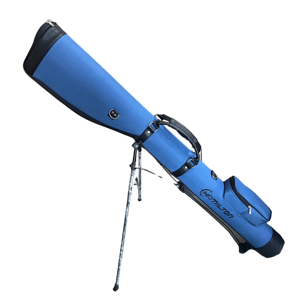 Hamilton Slip Stand for clay pigeon shooting, green shotgun slip stand with integrated legs for stability.