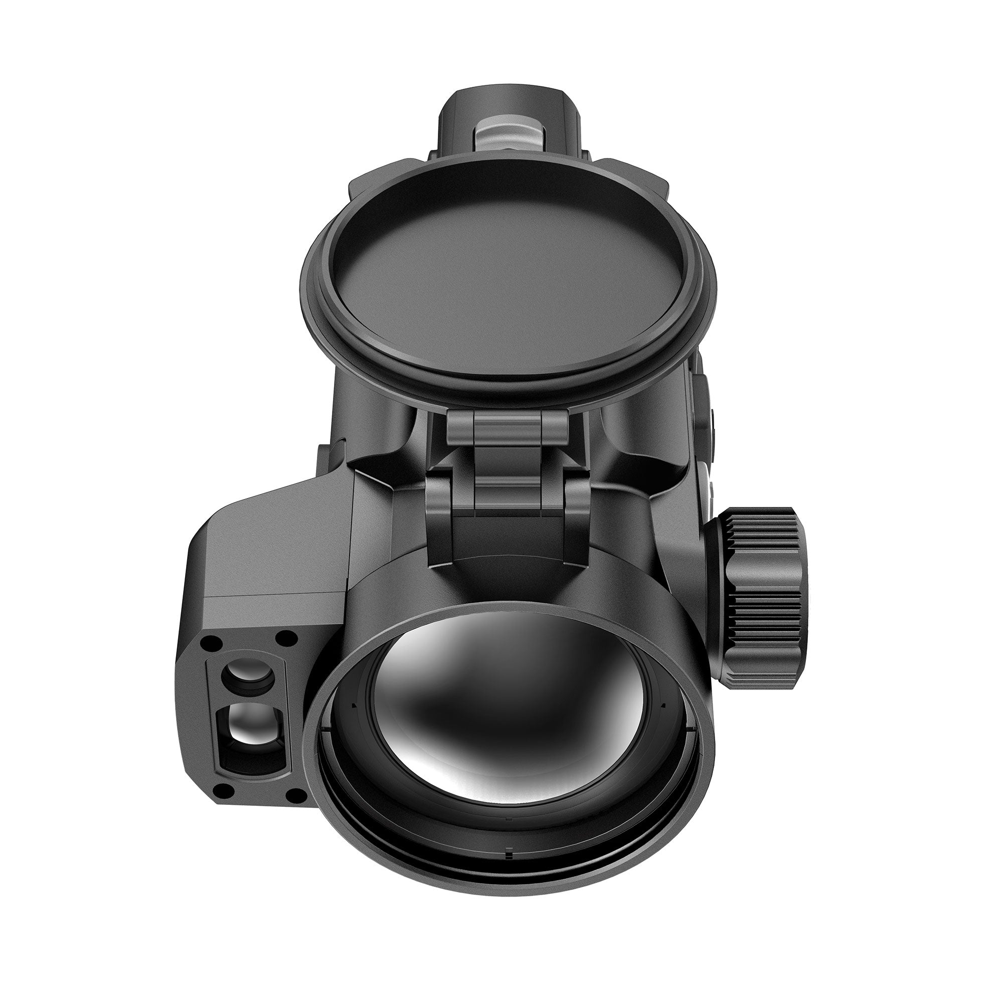 Hawke NocPix MATE H50R thermal clip-on attachment with 640x512 resolution, 15mK sensitivity, 12um wavelength, mounted on a scope