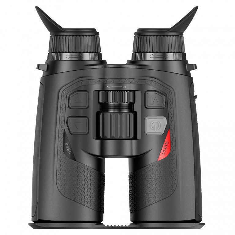 Hawke Nocpix QUEST H50R thermal binoculars with 50mm lens, 640x512 resolution, high sensitivity, and compact design.