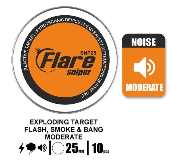 ROTHERY Flare 25L Exploding Targets for outdoor shooting, featuring bright colors and durable design for explosive target practice.
