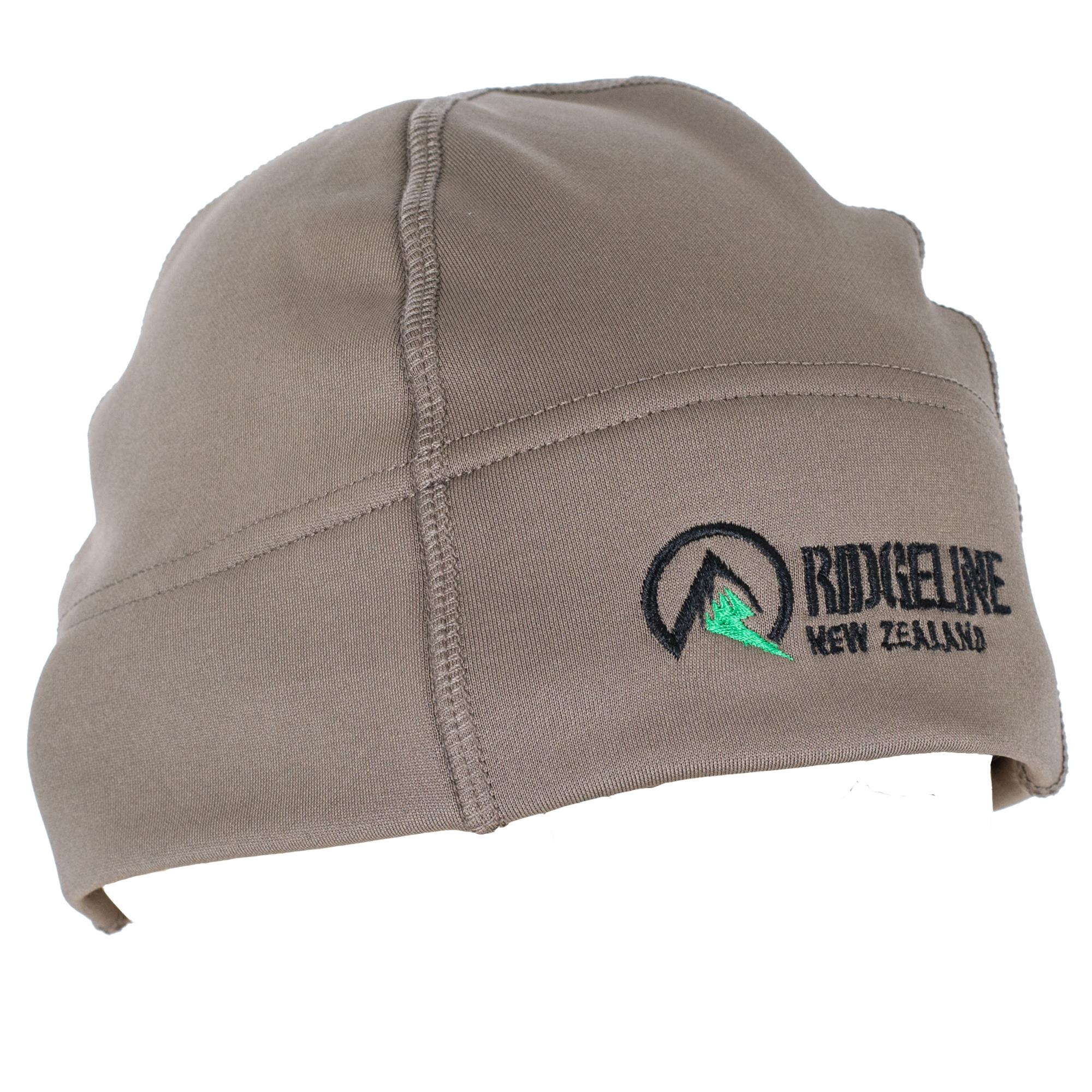 Highland Ridgeline Baltic beanie in heather brown, soft knit fabric with a snug fit and ribbed design for warmth and comfort.