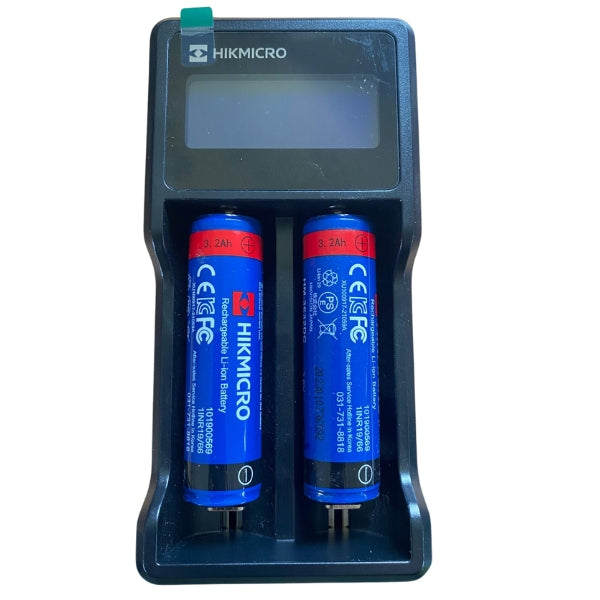 HIKMICRO USB LCD Intelligent Battery Charger & 2x 18650 Batteries