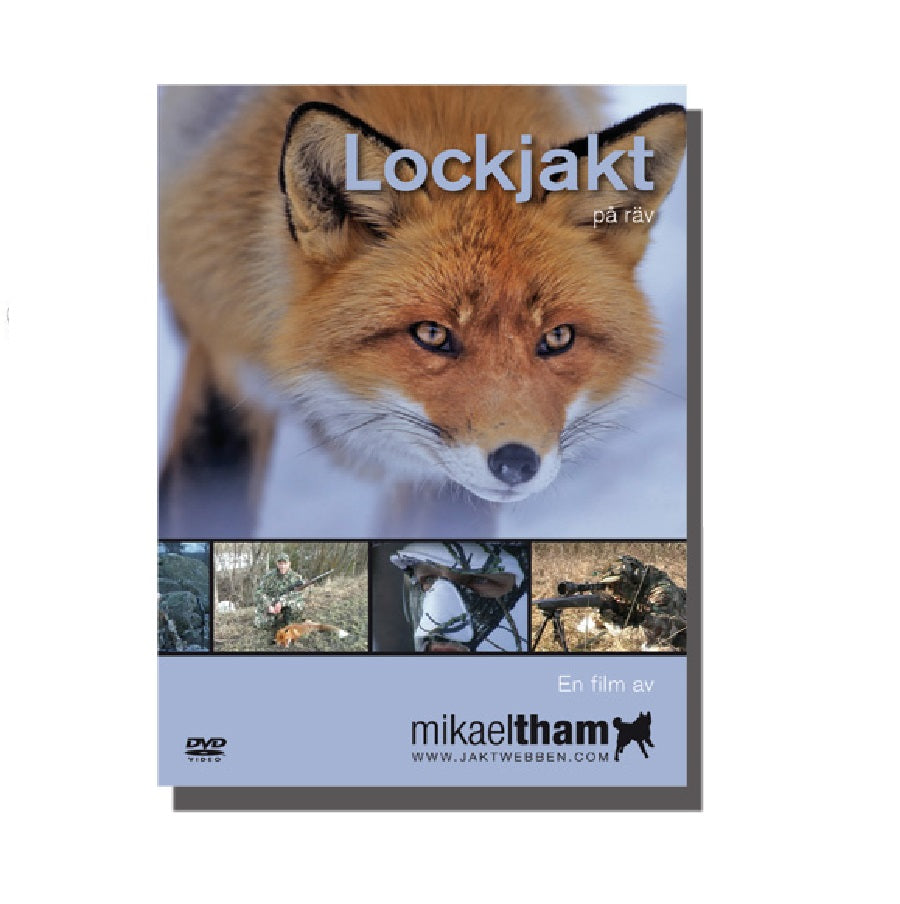 Fox Calling in Sweden DVD by Hunters Video, showcasing hunting scenes and fox calling techniques in a natural Swedish landscape.