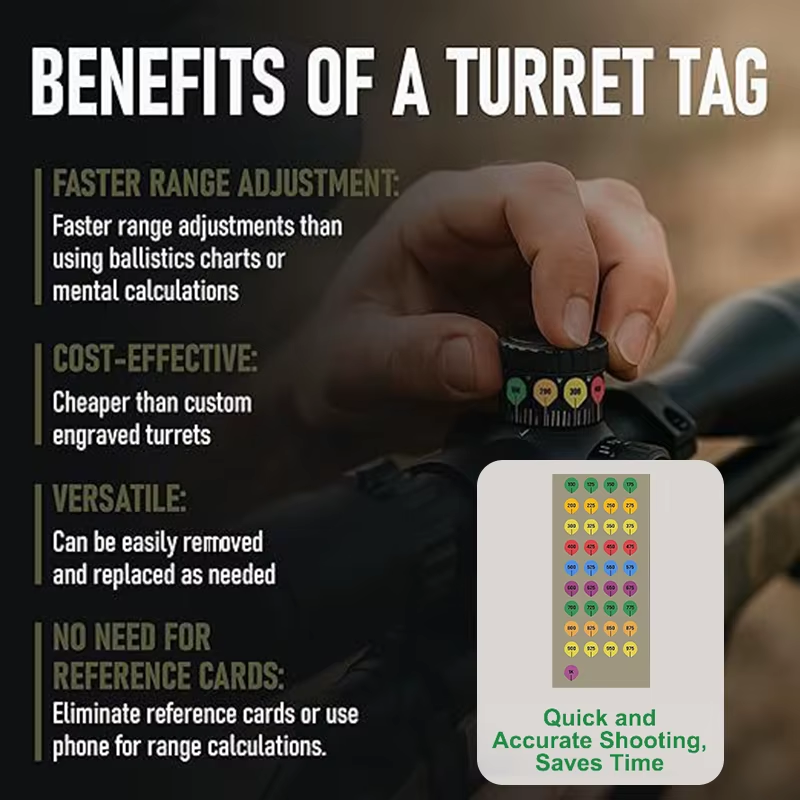 Rifle Scope Turret Long Range Shooting Stickers