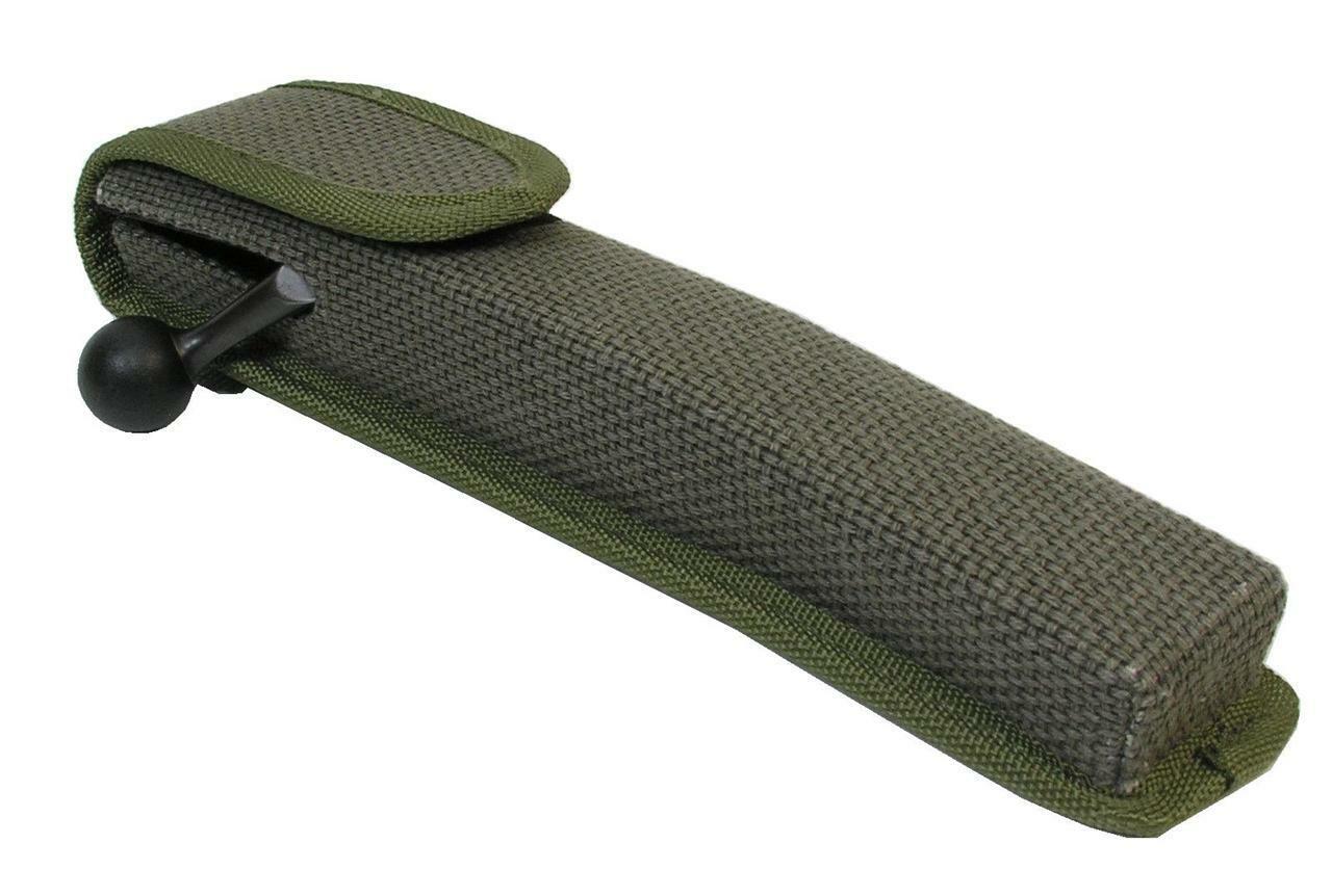 Red Napier bolt pouches designed for Blaser rifles, made by Napier, shown with secure straps and durable fabric.