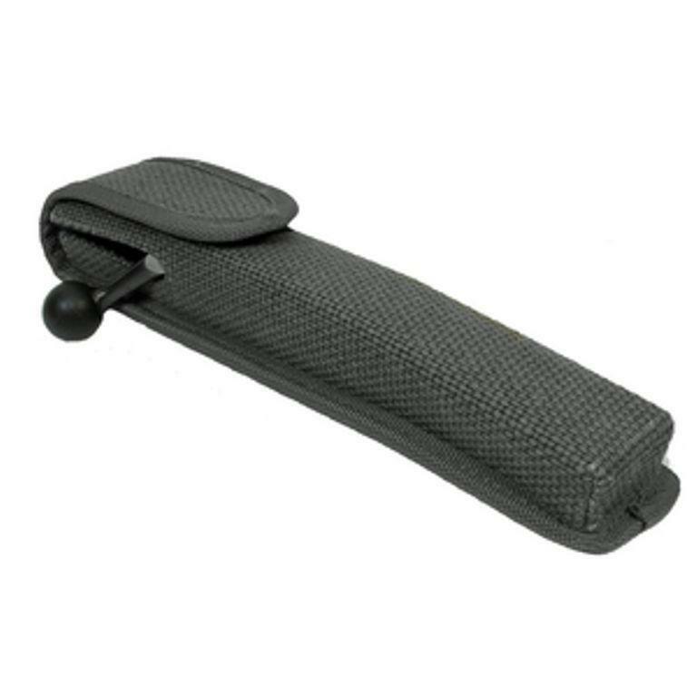 Red Napier bolt pouch for Blaser rifles, durable nylon material with secure snap closure and belt loop attachment.