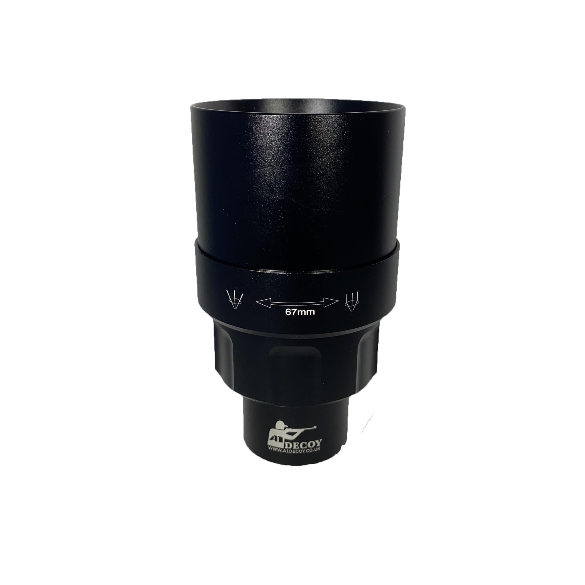 Shenzhen Home Security 75mm shrouded aspherical lens for NightSniper Elite and Hell Cat torches, detailed close-up view