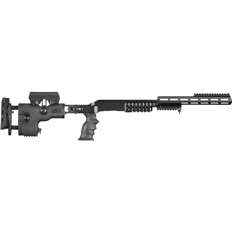 GRS Ragnarok STD action black Blaser R8 rifle by A1 Decoy Ltd, shown with sleek black finish and tactical design.