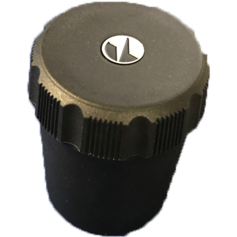 TJACKS Pulsar Thermion extended turret cap for APS3 battery, close-up view showing secure fit and durable construction.
