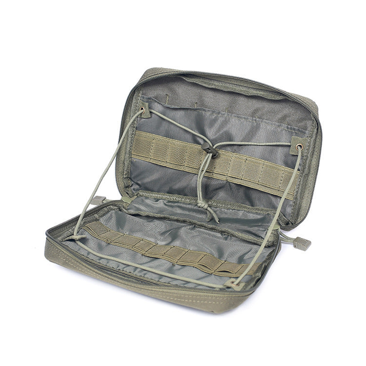 Black multi-tool pouch bag from ALIEXPRESS with multiple compartments and durable fabric for outdoor and utility use.