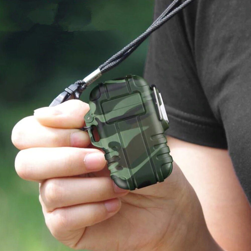 Camo gas lighter from AliExpress with a camouflage design and metal ignition button, compact and portable for everyday use.