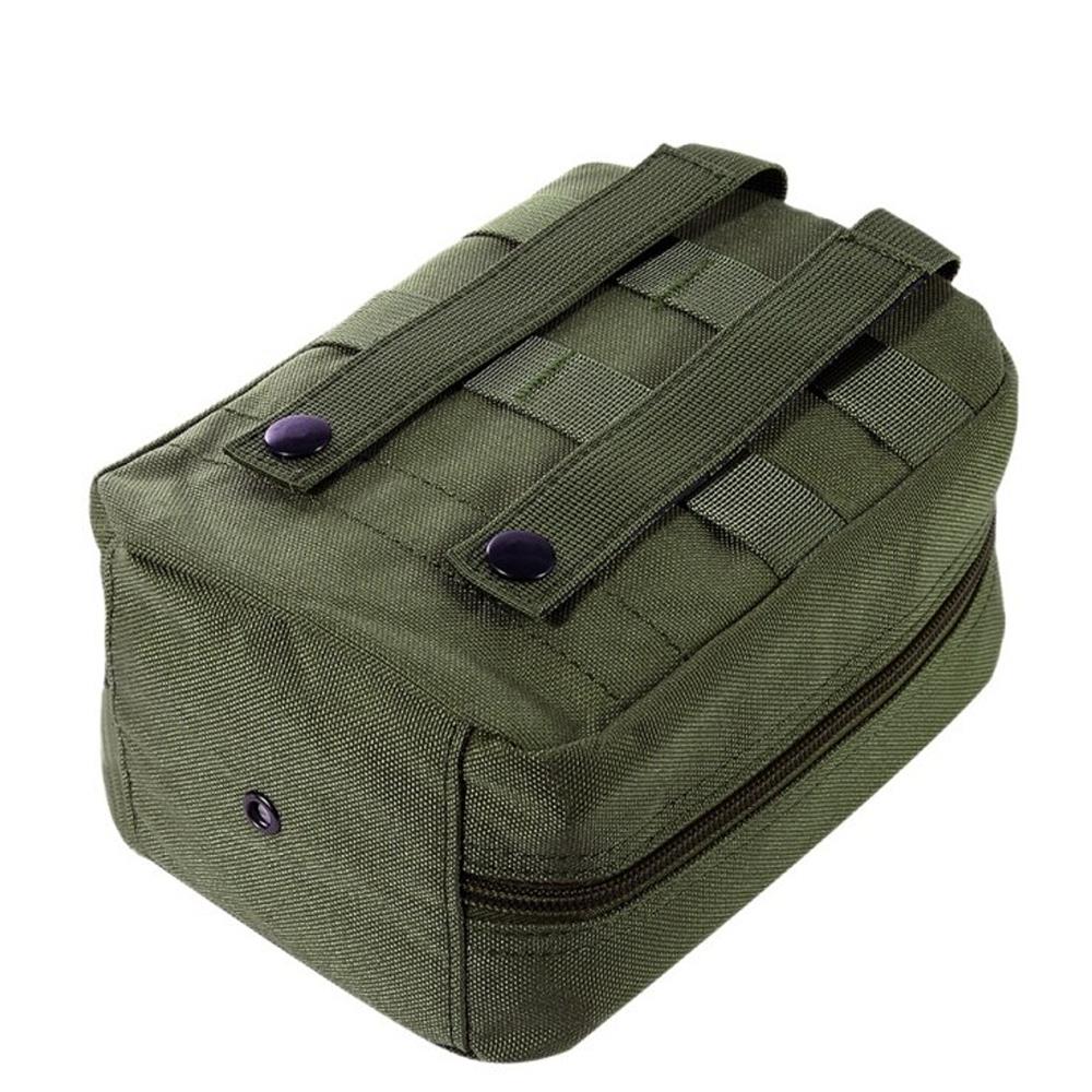 Red first aid kit bag from AliExpress with a zipper closure, designed for storing medical supplies and emergency essentials.