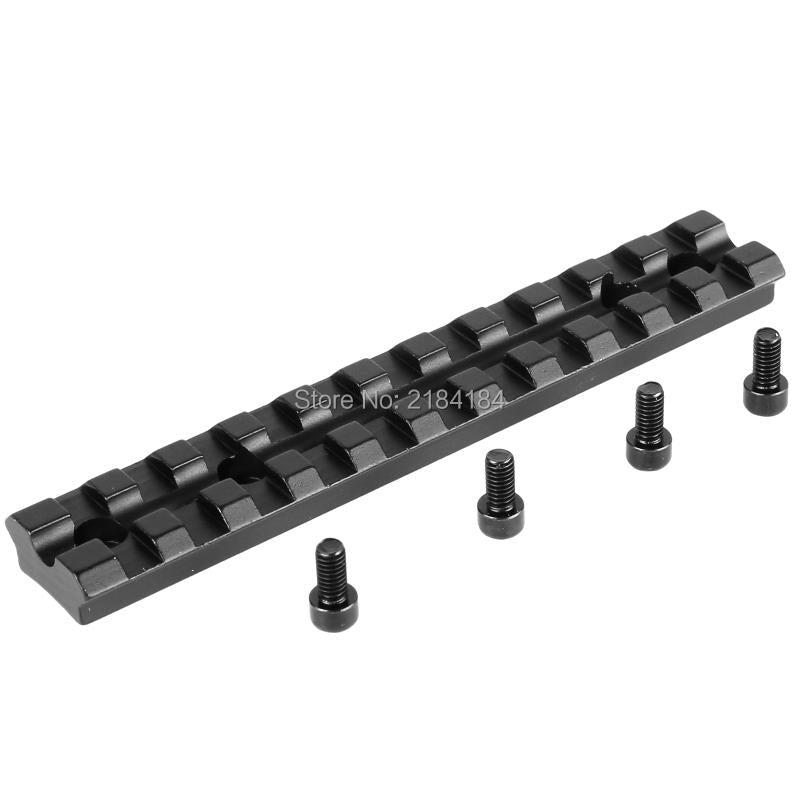 Low profile rail for Ruger 10/22 rifle, compatible with accessories, installed on the top of the firearm for improved mounting options.