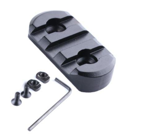Three-slot round M-LOK Picatinny Weaver rail section for firearm customization, made by AliExpress.