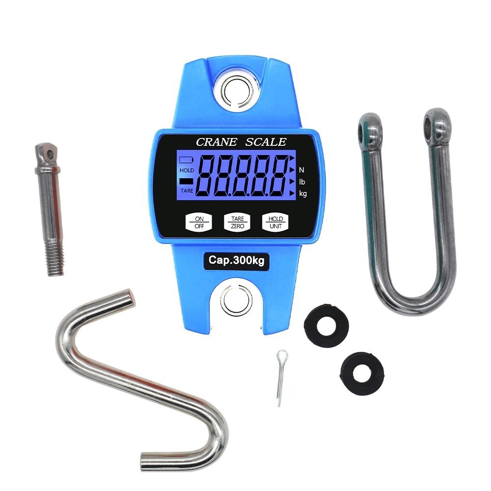 300kg crane scale with hanging hook from ALIEXPRESS, showing digital display and sturdy metal construction for weight measurement
