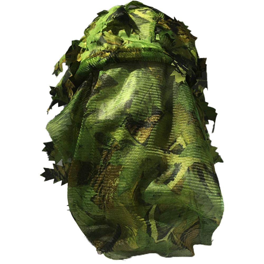 Simon 3D leafy veil mask featuring intricate green leaf design, lightweight fabric, and comfortable fit for costume or fashion use.