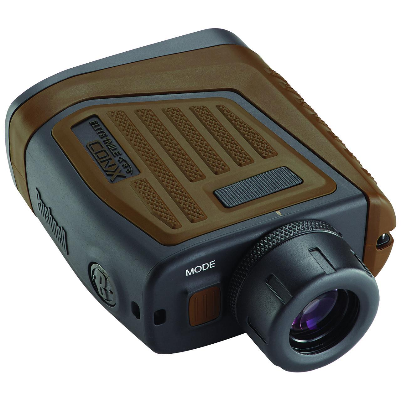 EDGAR Bushnell Elite 1 Mile ConX laser rangefinder with black exterior and compact design for long-distance measurement.
