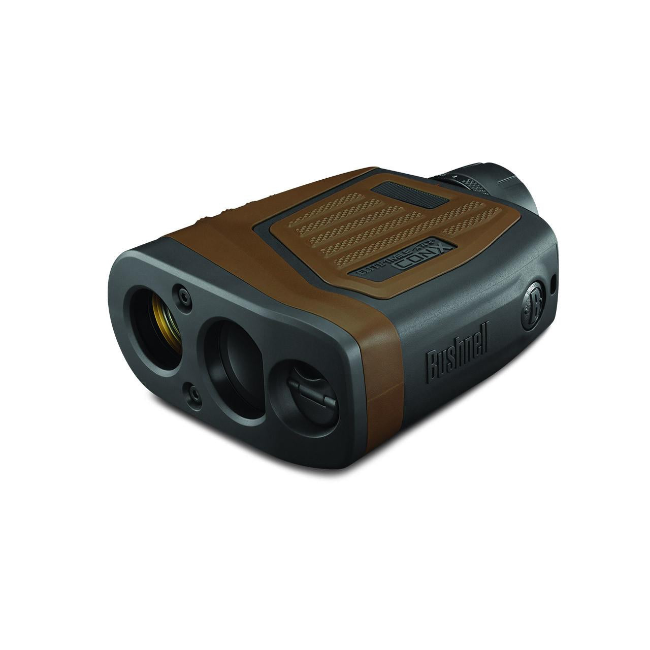Edgar Bushnell Elite 1 Mile ConX binoculars with compact black design and adjustable eyepieces for long-distance viewing.