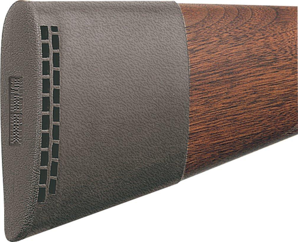 EDGAR Butler Creek slip-on recoil pad attached to a firearm stock, providing cushioning and recoil absorption.