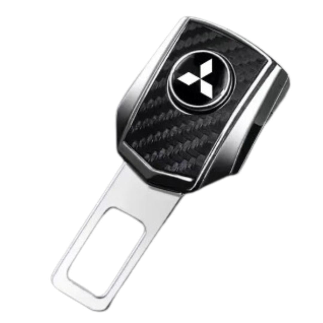 Mitsubishi off-road seat belt extender by AliExpress, showing the metal and fabric extension piece attached to a seat belt