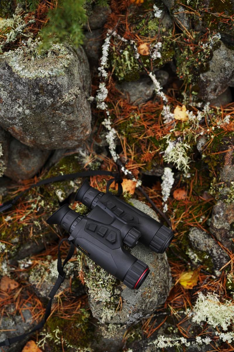 ELITE HIKMICRO HABROK Pro 35mm multi-spectrum binoculars with laser rangefinder for night vision and outdoor observation.
