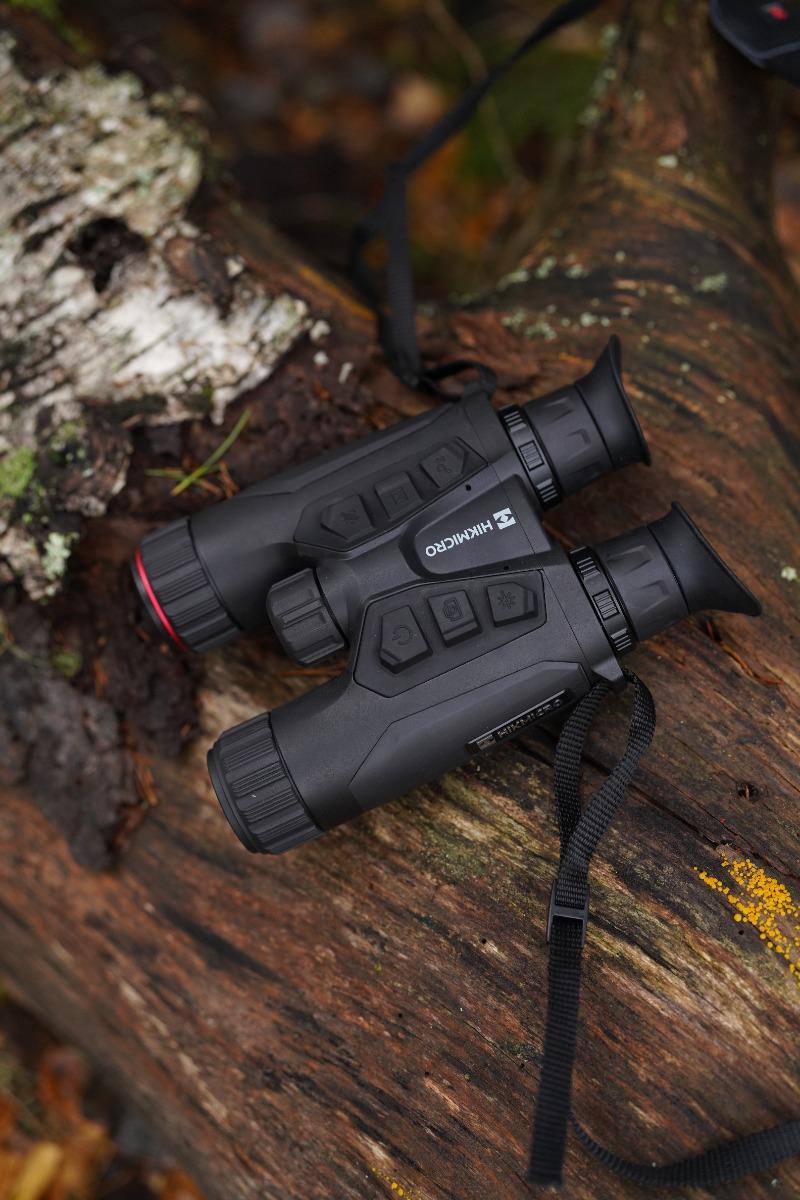 ELITE HIKMICRO HABROK Pro 35mm multi-spectrum binoculars with laser rangefinder for night vision and outdoor observation.