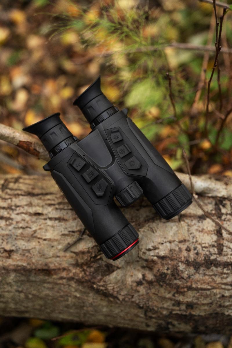 ELITE HIKMICRO HABROK Pro 35mm multi-spectrum binoculars with laser rangefinder, night vision scope for wildlife and surveillance.