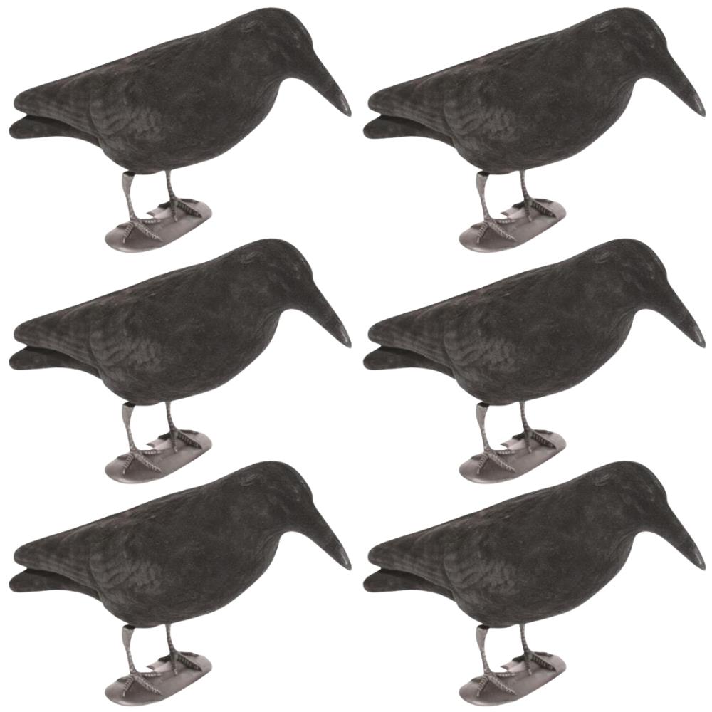Jack Pyke Flocked Full Body Crow Decoy with Legs and Pegs – Realistic Corvid for Pigeon Shooting & Vermin Control