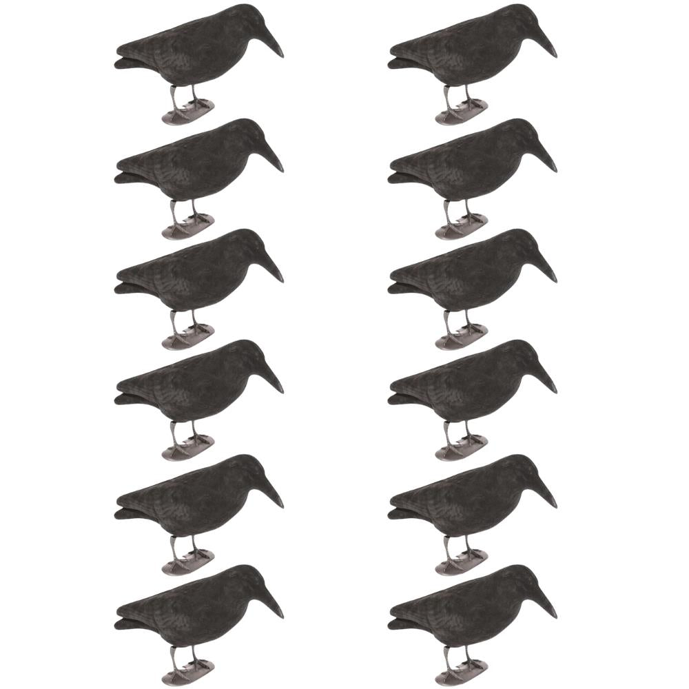 Jack Pyke Flocked Full Body Crow Decoy with Legs and Pegs – Realistic Corvid for Pigeon Shooting & Vermin Control