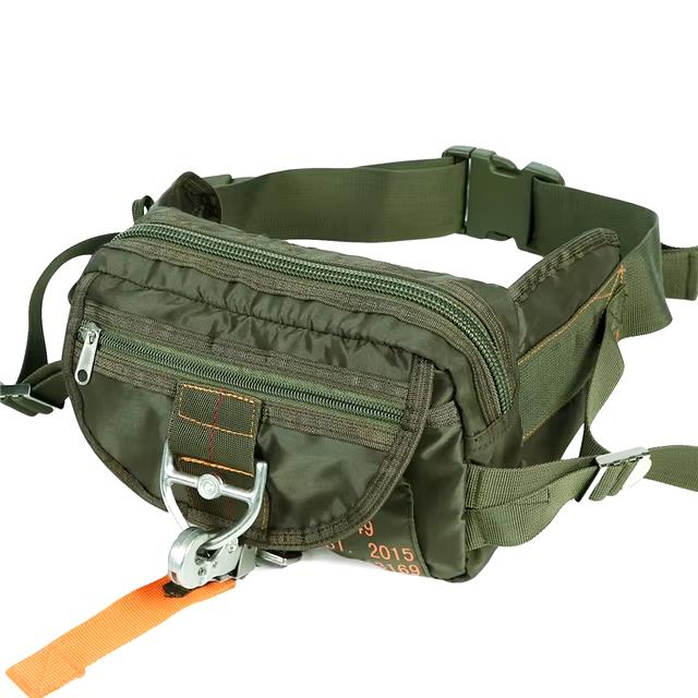 Tactical waist pack fanny pack from ALIEXPRESS with multiple compartments and adjustable strap for outdoor activities.