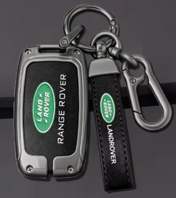 Black Land Rover key case by ALIEXPRESS, featuring a sleek protective cover for key fob with brand logo detail.