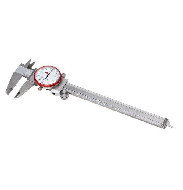 EDGAR Hornady Steel Dial Caliper showing measurement scale and dial display for precise measurement tools.